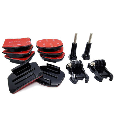 Picture of Helmet Mounts for GoPro,Flat Curved Helmet Adhesive Sticky Mounting with Buckle Attachment Accessories,Compatible with GoPro Hero 11, 10, 9, 8, 7, 6, 5, 4, Session, 3+, 3, 2, 1, Hero (2018), DJI