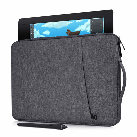Picture of Portable Drawing Graphics Tablet Sleeve Case for Wacom Intuos Pro Medium PTH660/ Wacom One DTC133, UGEE M708, VEIKK A30 V2, XP-Pen Artist12 Pro/Deco 01 V2 Bag, Space Grey