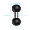 Picture of YIMINGYINUO 25mm/1 inch Ball to 1" Ball Mount Extension Ball Adapter Components Compatible with RAM Mounts B Size Standard Double Ball Socket Arms (Black 1)