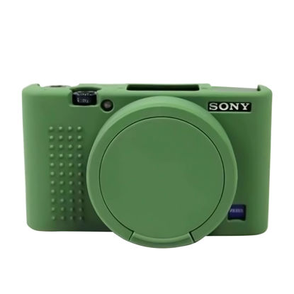 Picture of Easy Hood Camera Case for Sony RX100 VII, Soft Silicone Protective Cover Protector Skin Removable Lens Cover for Sony DSC-RX100 VII DSC-RX100M7 Digital Camera (Green)