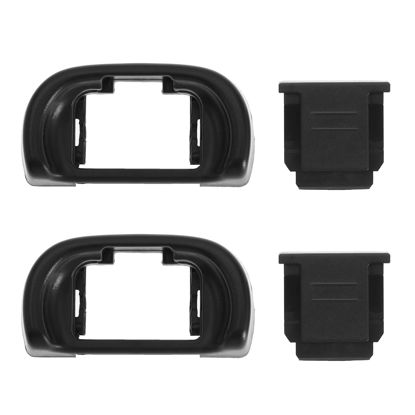 Picture of Micro Traders EP-11 Eyecup Eyepiece Viewfinder, Hot Shoe Protective Cover, Compatible with Sony A6000 A6100 A6300 A6400 A6500 A6600 A3500 A3000 A58 NEX-6 ZV1 ZV1 A7C, Etc.