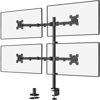 Picture of WALI Quad Monitor Desk Mount, 4 Monitor Stand Fits Heavy Duty Computer Screen up to 27 inch, Full Adjustable Monitor Arm Holds up to 22 lbs per Arm (M004), Black