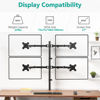 Picture of WALI Quad Monitor Desk Mount, 4 Monitor Stand Fits Heavy Duty Computer Screen up to 27 inch, Full Adjustable Monitor Arm Holds up to 22 lbs per Arm (M004), Black