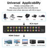 Picture of 8 Port RCA to HDMI AV to HDMI Converter 1080P/720P 8 Way RCA Composite CVBS AV Switch to HDMI Converter Adapter Support 4:3/16:9 Switch for Sega Xbox PS1 PS2 PS3 N64 NGC SNES WII VHS VCR Camera
