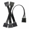 Picture of GELRHONR IDE to SATA Power Splitter Cable,LP4 4Pin IDE to 5 x15 Pin SATA Power Conversion Line Extension Y-Cable for Hard Disk