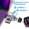 Picture of MEANHIGH SD Card Reader, USB-C and USB 3.0 Micro SD Card Adapter, Dual Connector Memory Card Reader for SDXC, SDHC, SD, MMC, RS-MMC, Micro SDXC, Micro SD, Micro SDHC Card