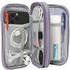 Picture of CAAORDKSO Cord Organizer Bag, Travel Cable Organizer Case Waterproof Accessories Pouch with Handle, Travel Electronic Carrying Bag for Cable, Cord, Charger, Phone, Power Bank, Earphone(Purple, Medium)