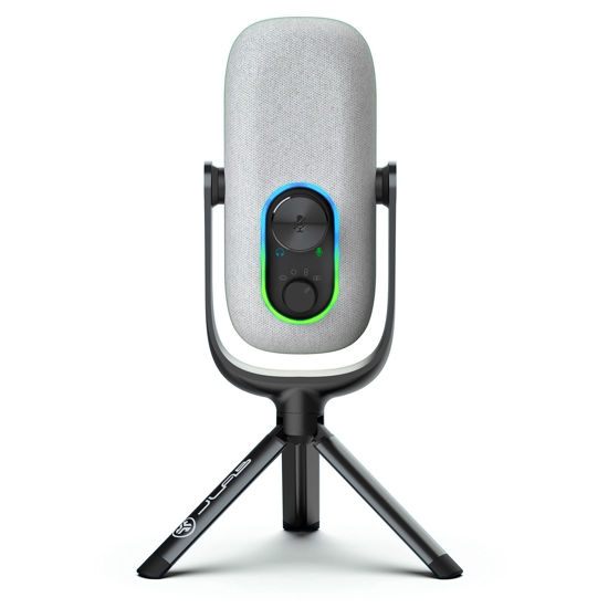 Picture of JLab JBuds Talk USB Microphone, White, USB-C Output, Cardiod, Omni, Stereo, and Bi-Directional, 96k Sample Rate, Volume Control, Gain Control, and Quick Mute, 3.5mm AUX, Plug and Play