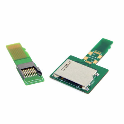 Picture of Cablecc 1Set SD TF Card Socket Female to Micro-SD TF Male Memory Card Kit Extension Adapter Testing Tools Extender