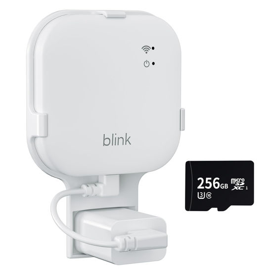 Picture of 256GB MicroSD Card and Outlet Wall Mount for Blink Sync Module XR, Saving Space Mount Bracket Holder for All-New Blink Indoor Outdoor Home Security Camera with Easy Mount USB-C Short Cable