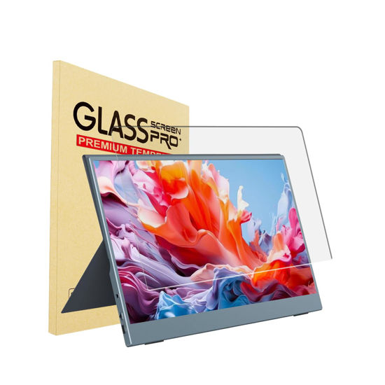 Picture of YINOVEEN 16 Inch Tempered Glass Screen Protector for 16" ARZOPA/MNN/KYY/VILVA/ASUS/FANGOR/ViewSonic/QQH Portable Monitor, 9H Hardness, Bubble Free