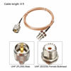 Picture of uxcell UHF PL-259 Male to UHF SO-239 Female Bulkhead RG316 Coax Cable 6-feet