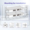 Picture of PhyinLan Rack Mount Kit for 17.3 inch Switches, Adjustable Rack Ears for Buffalo Tech, Cisco, NETGEAR,Dell, D-Link, Linksys and TRENDnet Products, Adjustable Hole Distance 13-35mm