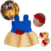 Picture of Zeroest Fairy Princess Newborn Photoshoot Outfits Girl Newborn Photography Props Crochet Knitted Newborn Baby Photography Outfits Boy (Yellow and Blue-01)