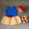 Picture of Zeroest Fairy Princess Newborn Photoshoot Outfits Girl Newborn Photography Props Crochet Knitted Newborn Baby Photography Outfits Boy (Yellow and Blue-01)