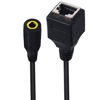 Picture of Seadream Network RJ45 Female to DC 3.5mm Adapter DC 3.5mm Male and 3.5mm Female TRRS 4 Pole Jack to RJ45 Female Cable Adapter for Touch Screen Device KTV