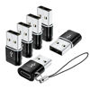 Picture of BaseNew USB to USBC Adapter 6 Pack,USBA to USBC Adapter,USB to USB C Adapter,USB Type C Adapter,USB to USB C Cable Converter Compatible with iPhone,MacBook,AirPod,Black