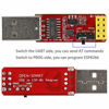 Picture of Stemedu 2PCS USB to ESP8266 Adapter Module CH340G ESP01 Programmer Wireless Transceiver Serial Board UART PROG Module, 115200 Baud Rate