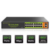 Picture of SICSOLINK 18 Port Ethernet Gigabit PoE Switch (16 POE Ports+2 Uplink Ports), 1000 Mbps, 250W, 802.3 af/at, Unmanaged, Plug & Play, Fanless, Metal