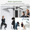 Picture of MSKIRA Ring Light Wall Mount with Triangle Base, 43.3inch/110cm Length Adjustable Support 180° Flexible Rotation, Wall Mount Boom Arm Up to 3.6ft for Photography Strobe Flash, Softbox, Salon