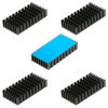 Picture of Jienk 5PCS Aluminum Heat Sink with Thermal Conductive Adhesive Tape, 50×25×10mm Heatsink Cooler for Cooling VRM GPU Stepper Driver 3D Printer Stepper Motor