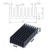 Picture of Jienk 5PCS Aluminum Heat Sink with Thermal Conductive Adhesive Tape, 50×25×10mm Heatsink Cooler for Cooling VRM GPU Stepper Driver 3D Printer Stepper Motor