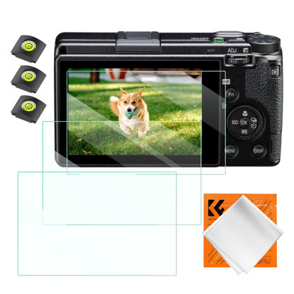 Picture of K&F Concept [3pcs Screen Protector for Sony ZV-E1/A7 IV/A6700/A7CII Camera & Hot Shoe Cover, Ultra Clear Tempered Glass Screen Protector, Anti Scratch Bubble Free Ultra Resistant