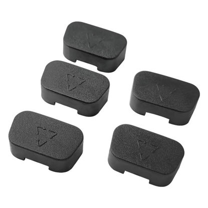 Picture of SHANFEILU VGA Port Cover Anti Dust Cap VGA Plug Protector for RS232,DB15,DB9 VGA Male Port Connectors 50 PCS 17 mm x 9 mm(Black)