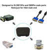 Picture of SHANFEILU VGA Port Cover Anti Dust Cap VGA Plug Protector for RS232,DB15,DB9 VGA Male Port Connectors 50 PCS 17 mm x 9 mm(Black)