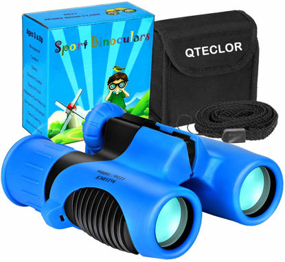 Picture of Compact Mini Binoculars for Kids - 8x21 Zoom Kids Binoculars Toy Gift Shock Proof for 3 4 5 6 7 8 9 10 11 12 13 Years Old Boys Girls Bird Watching Sporting Events Children Best Present