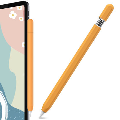 Picture of AhaStyle Silicone Case for Apple Pencil (USB-C) 2023 Ultra Thin Protective Cover Skin Apple Pencil Sleeve Anti-slip Grip Compatible with Apple Pencil USB C (Orange)