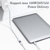 Picture of AuviPal USB C Male to Male Adapter (2 Pack), USB Type C Connector Extender Compatible with Thunderbolt 4/3 Support up to 100W Charging, 40Gbps Data Transfer and 8K@60Hz Video