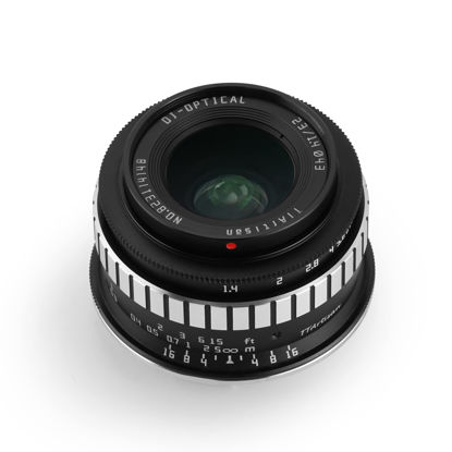Picture of TTArtisan 23mm F1.4 APS-C Frame Manual Focus Camera Lenses Aperture Black&Silver RF Mount Compatible with R7 R10 APS-C Model：EOS R RP R5 R6