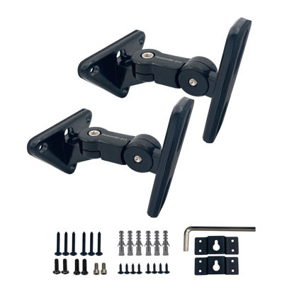 Picture of Howonder-pro Speaker Wall Mount, Speaker Mount Wall，All Metal Speaker Wall Mount Bracket for Small Speakers Swivel & Tilt,Hold up to 15lbs,HD-151pro(2 Packs Black)