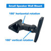 Picture of Howonder-pro Speaker Wall Mount, Speaker Mount Wall，All Metal Speaker Wall Mount Bracket for Small Speakers Swivel & Tilt,Hold up to 15lbs,HD-151pro(2 Packs Black)