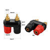 Picture of Borsuer 4Pcs Banana Plug Jack Female Socket Gold Plated Terminal Binding Post Dual 4mm Banana Plugs Connector for Speaker Amplifier Terminal