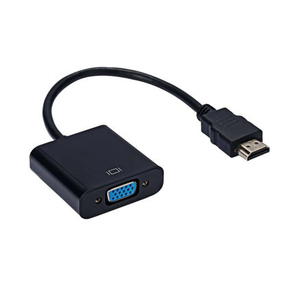 Picture of Zuya HDMI to VGA Adapter,Gold-Plated HDMI to VGA Adapter Converter Full HD 1080P External Video Card Multi Monitor Adapter,Desktop, Laptop,HDTV,Monitor,Projector- Black