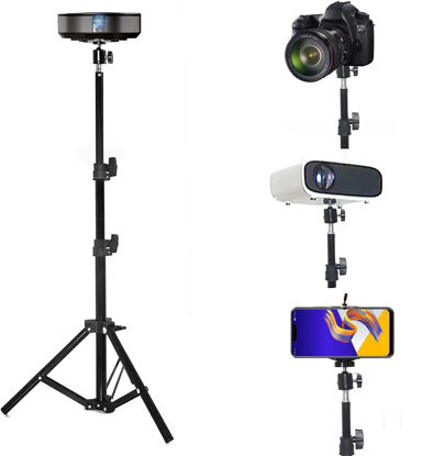 Picture of Projector Tripod Stand, Portable Tripod Mount Floor Stand 17" to 39", Folding Floor Tripod Stand, Outdoor Stand for Small Projector,Camera, Webcam