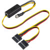Picture of DC 12V Female to 2 SATA 5V Male Power Supply Adapter for HDD, DC 5525 5.5MM x 2.5MM to SATA Connector Power Cable Adapter (27inch)
