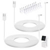 Picture of UYODM 2Pack 30FT Micro USB Extension Cable Compatible with WYZE Cam Pan V3, L-Shape 90 Degree Extension Charging Cable Power Your WYZE Cam Pan V3 Continuously - White
