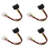 Picture of ZZHXSM 4PCS SATA 15Pin Male to 4Pin IDE Molex Female Cable for Serial ATA Hard Drives and CD ROM Drives