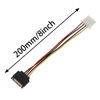 Picture of ZZHXSM 4PCS SATA 15Pin Male to 4Pin IDE Molex Female Cable for Serial ATA Hard Drives and CD ROM Drives