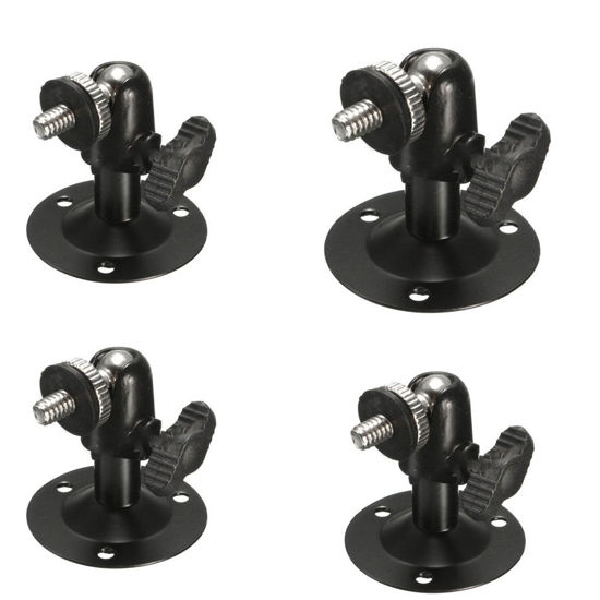 Picture of exgoofit Camera Bracket Mount Pack of 4 Metal Outdoor/Indoor Use Security Bracket for Oculus Rift Sensor, Arlo, Arlo Pro, CCTV Suvellicance System