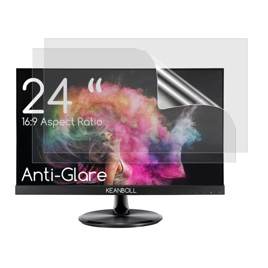 Picture of 2-Pack 24 inch Monitor Anti Glare Screen Protector for Sceptre/LG/Dell/HP/Acer/ViewSonic/ASUS/Aoc/Samsung 24 Inch 16:9 Widescreen Desktop Monitor, Eye Protection Anti Glare Filter
