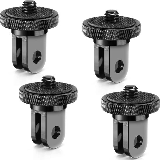 Picture of Frienda 4 Pieces Aluminum Camera Tripod Conversion Adapter 1/4-20 Conversion Adapter Metal Camera Mount Adapter for Tripod Compatible with GoPro Action Cameras and Other Standard 1/4 Accessories