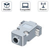 Picture of Jienk 10PCS DB9 Female RS232 D-SUB Serial Solder Cup Connectors Kit, Gold Plated Joints RS232 Serial Solder Type Port 9 Pin D Sub Couplers with Plastic Hoods, Strain Relief Grommet and Screws