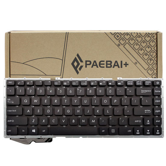 Picture of PAEBAI+ Replacement Laptop Keyboard Compatible with Asus X441 X441S X445S X440N S441 F441V F441U No Backlight US Layout Black