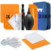 Picture of K&F Concept Professional Camera Cleaning Kit - Sensor Cleaner, APS-C & Full-Frame Swabs, Air Blower, Lens Brush, Gloves, Lens Cloths, Carry Case, Lens Cleaning Kit for FF DSLR & Mirrorless Cameras