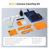 Picture of K&F Concept Professional Camera Cleaning Kit - Sensor Cleaner, APS-C & Full-Frame Swabs, Air Blower, Lens Brush, Gloves, Lens Cloths, Carry Case, Lens Cleaning Kit for FF DSLR & Mirrorless Cameras