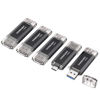 Picture of Vansuny 5 Pack 128GB USB C Flash Drive 2 in 1 OTG USB 3.0+USB C Memory Stick with Keychain Thumb Drive Photo Stick Jump Drive for Android Smartphones, Computers, MacBook, Tablets, PC
